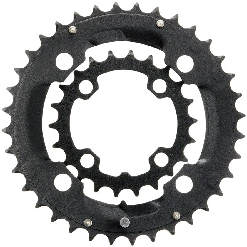 Bicycle fork liner-Samox 231AS Chainring Set - 36/22t 104/64 BCD Aluminum Outer Ring/Steel Inner Ring BLK