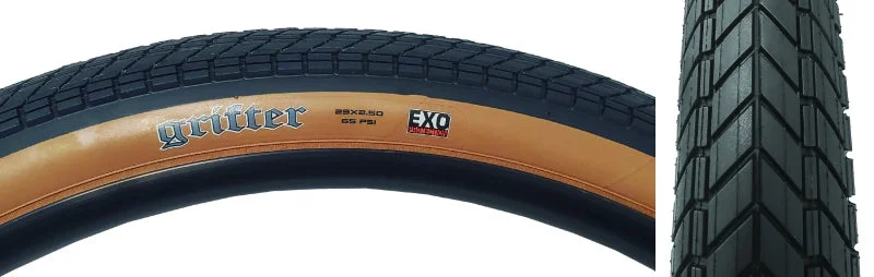 Road bike liner-Maxxis Grifter Tire - 29 x 2.5 Clincher Wire Black/Tan EXO