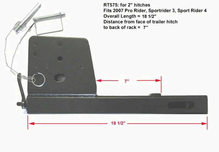 Road bike guard-2" Sport Rider Receiver Tube: 2007-2015