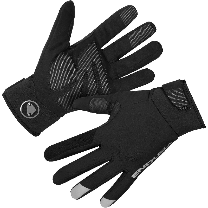 Bicycle spoke guard-Endura Strike Womens Full Finger Cycling Gloves - Black