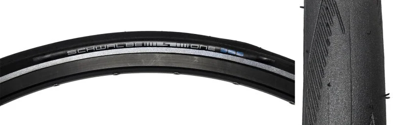 Bicycle gear liner-Schwalbe One 365 Tire - 700 x 28 Clincher Wire BLK/Reflective Performance Line GreenGuard Addix 4Season E-25