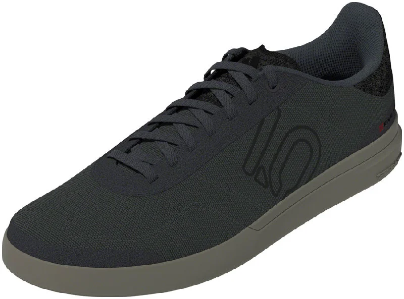 Cycling foot liner-Five Ten Sleuth DLX Canvas Flat Shoes - Mens Gray Six/Core BLK/Olive Strata 14