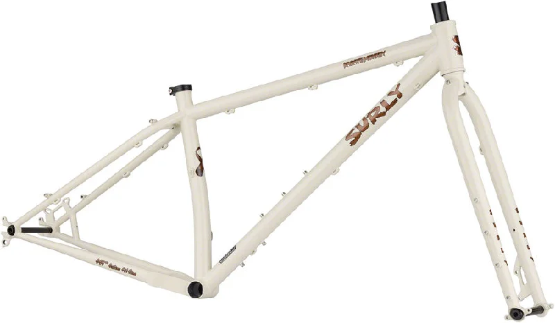 Road bike liner-Surly Karate Monkey Frameset - 27.5" Steel Snow Mold White Small