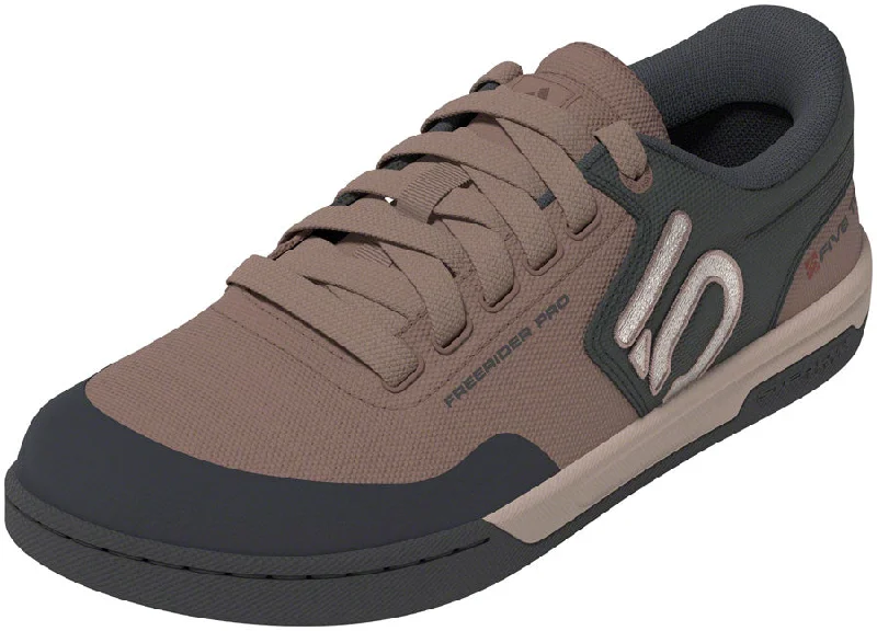 Cycling glasses liner-Five Ten Freerider Pro Canvas Flat Shoes - Womens Warm Clay/Wonder Taupe/Gray Six 8.5