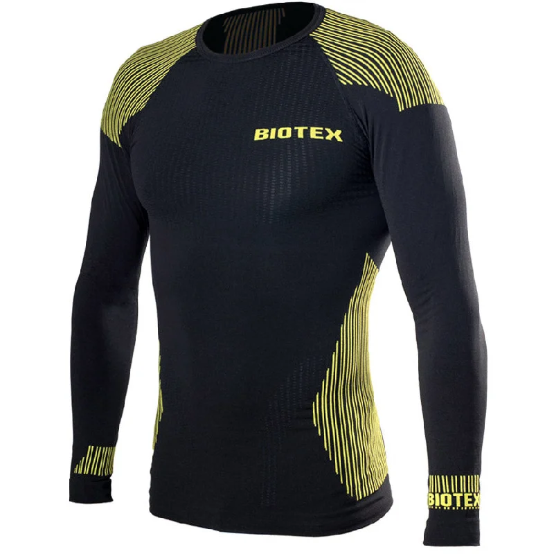 Road bike guard-Maglia intima M/L Biotex Hightech Seamless - Nero Giallo