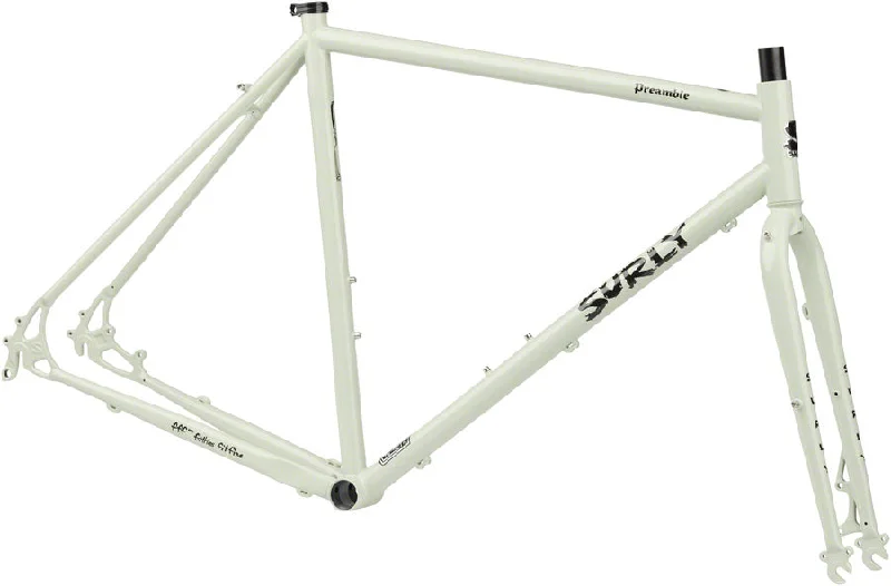 Bike frame guard-Surly Preamble Frameset - 650b Steel Best Buds Green X-Small