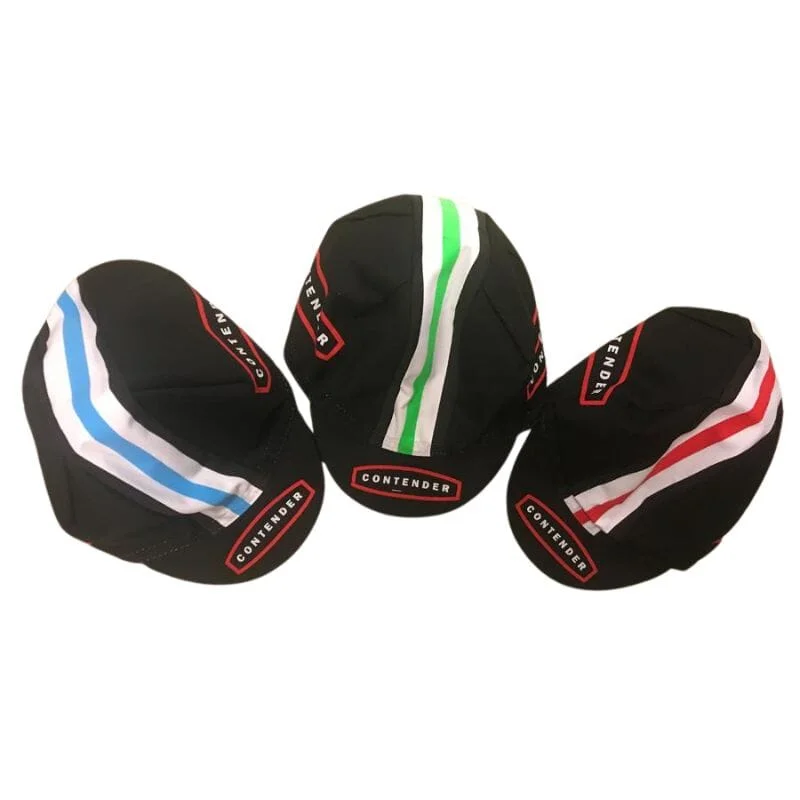 Bike chain guard-Contender Bicycles Striped Cycling Cap