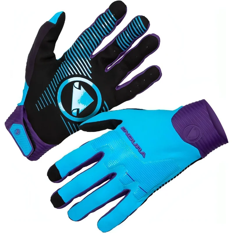 Cycling rain liner-Endura MT500 D3O Full Finger Cycling Gloves - Blue