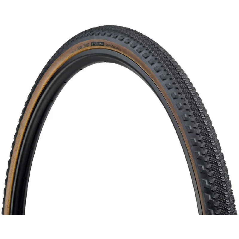 Bicycle lock guard-Cannonball Tire - 700 x 38 Tubeless Folding Tan Durable 60tpi Fast Compound