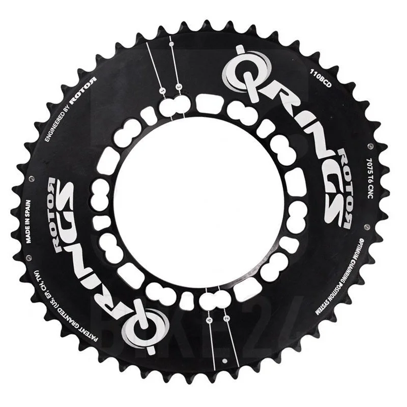 Cycling scarf guard-Rotor Q Ring Chainring Black 52A x 110/5 Aero