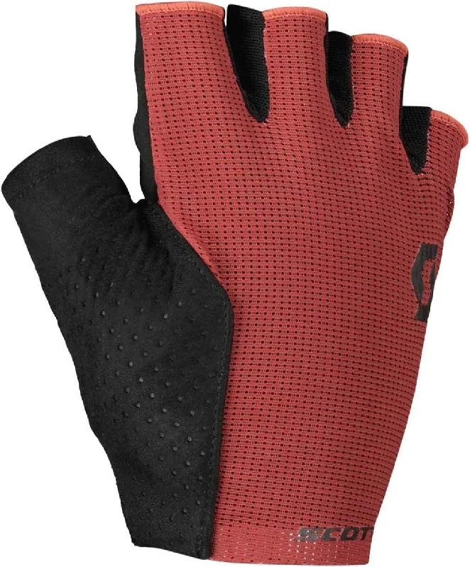 Bike chain mount-Scott Essential Gel Fingerless Cycling Gloves - Red