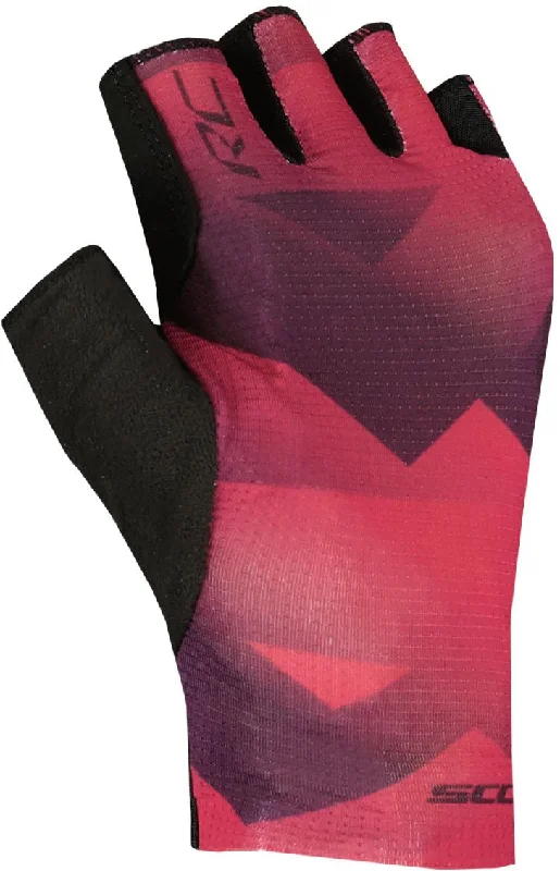 Road bike mount-Scott RC Fingerless Junior Cycling Gloves - Pink