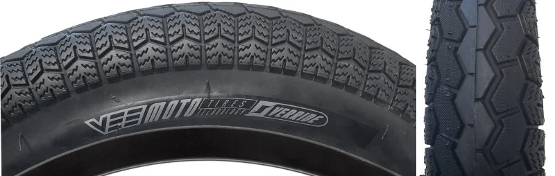 Bicycle fender guard-Vee Tire Co. Chicane Tire - 20 x 4.0 Clincher Wire BLK Endurance Override E-Bike R-50