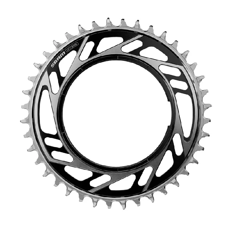 Bicycle bar liner-SRAM RED XPLR X-Sync Thread Mount Chainring -  46t 12/13-Speed Thread Mount For RED XPLR AXS PM Spider 6.5mm Offset BLK/Silver E1