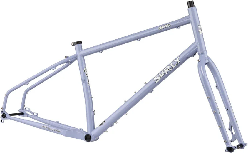 Cycling leg liner-Surly Grappler Frameset - 27.5" Steel Purple Dust Bunny Medium