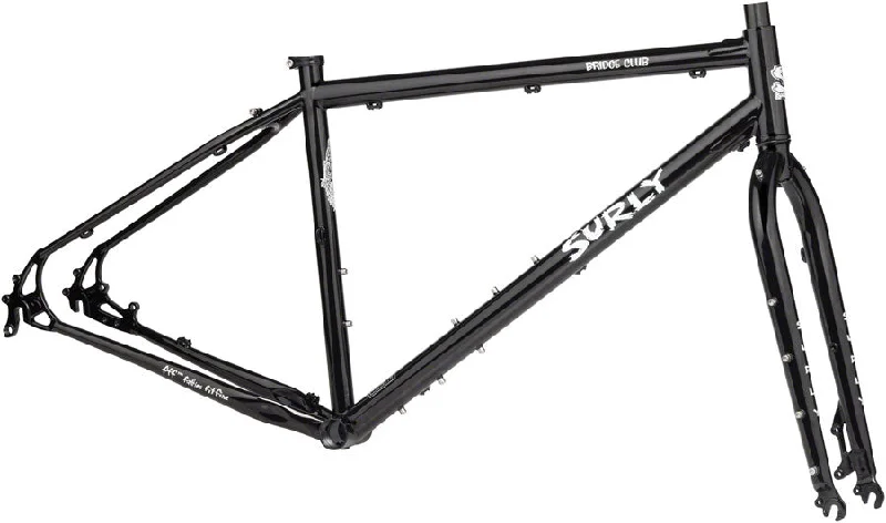 Mountain bike guard-Surly Bridge Club Frameset - 27.5" Steel Trevors Closet Black Large