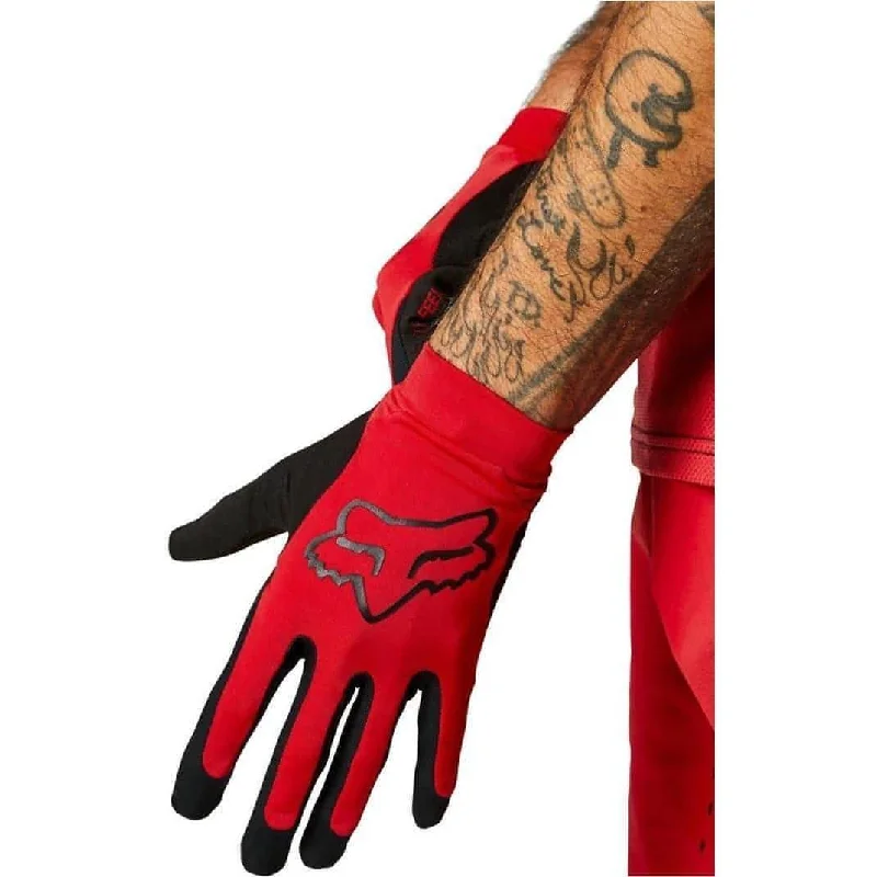 Cycling water liner-Fox Flexair Full Finger Cycling Gloves - Red