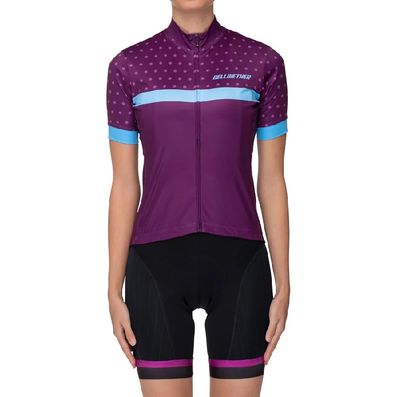 Bicycle chain guard-Motion Women's Short Sleeve Road Bike Jersey - Violet