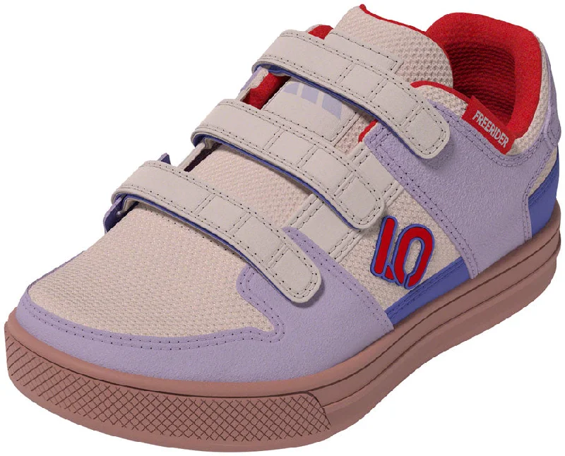 Mountain bike guard-Five Ten Freerider Kids VCS Flat Shoes - Putty Mauve/Pure Ruby/Semi Cobalt Blue 2.5