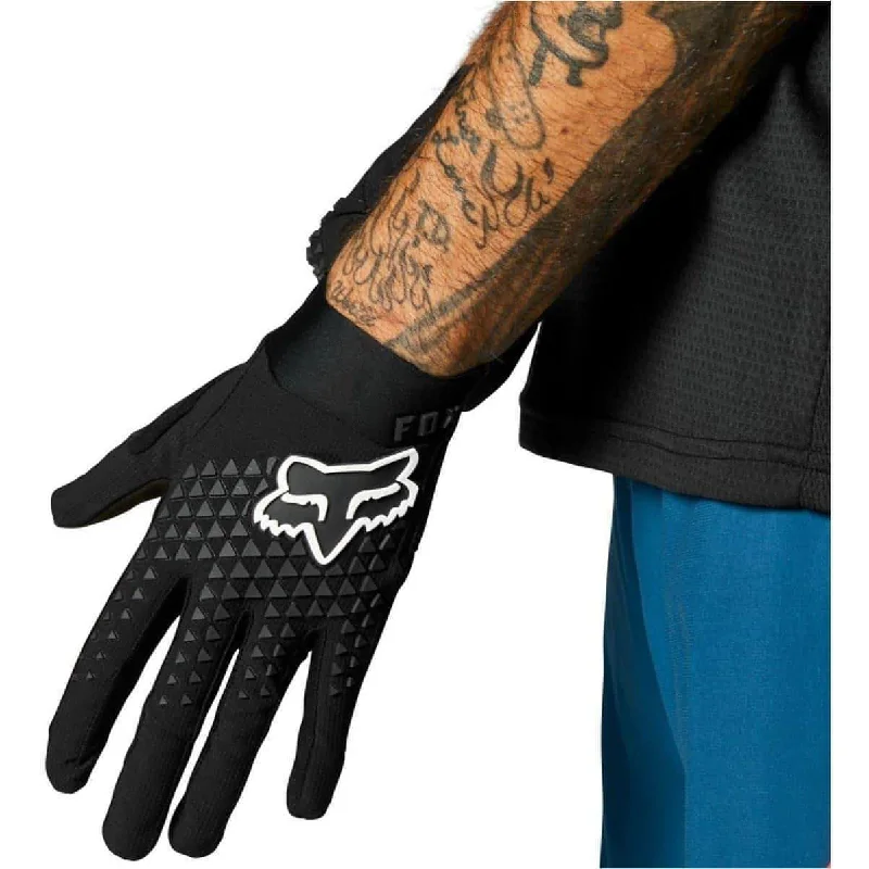 Cycling shoe liner-Fox Defend Full Finger Cycling Gloves - Black