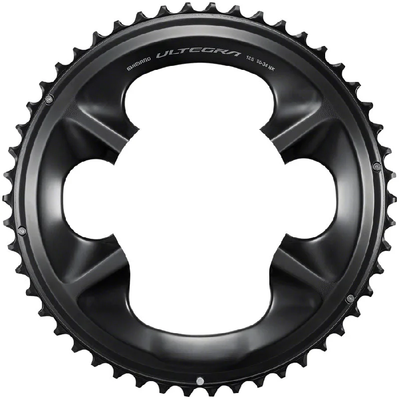 Mountain bike guard-Shimano Ultegra FC-R8100 12-Speed Chainring - 50t Asymmetric 110 BCD BLK NK