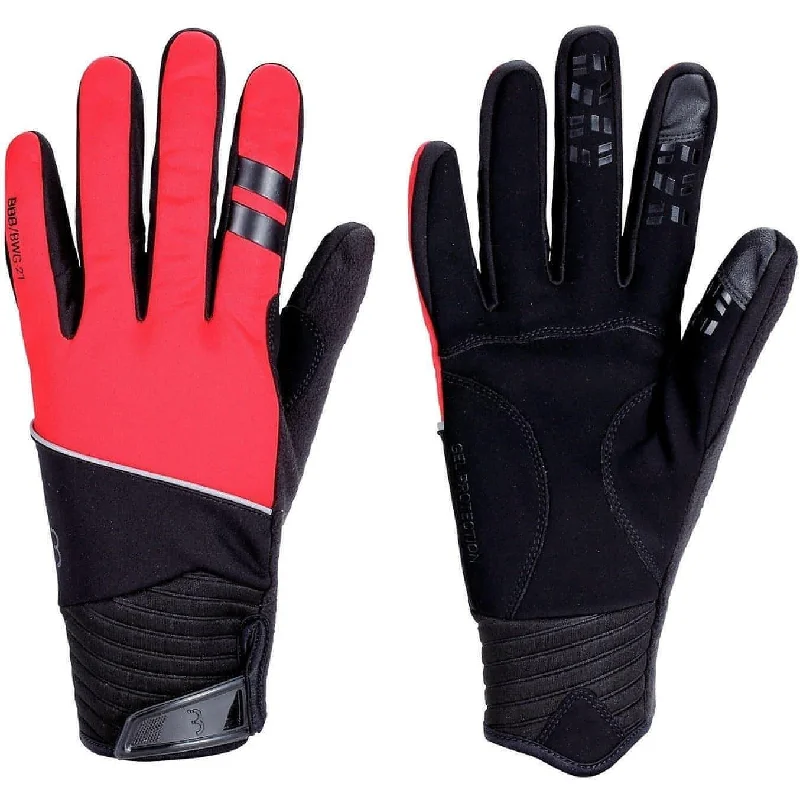 Mountain bike liner-BBB ControlZone Winter Full Finger Cycling Gloves - Red