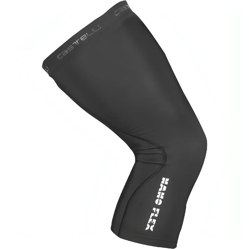 Bike chain guard-Castelli NanoFlex 3G Cycling Knee Warmers - Black