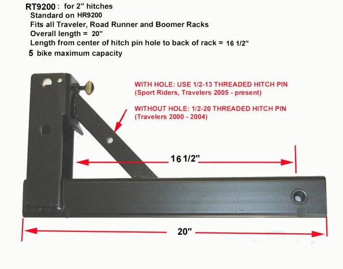 Bicycle gear guard-2" Extended Receiver Tube