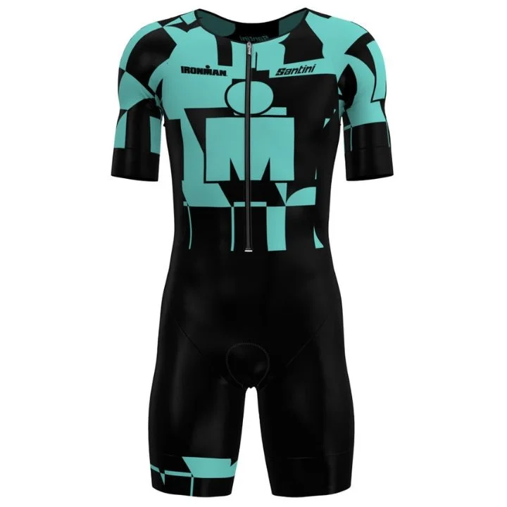 Cycling strap guard-Santini Ironman Enigma Short Sleeve Trisuit