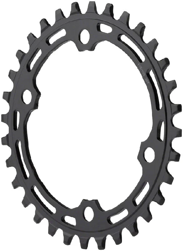 Cycling vest guard-Shimano Deore M5100-1 Chainring - 30t 10/11-Speed Asymmetric 96 BCD Black