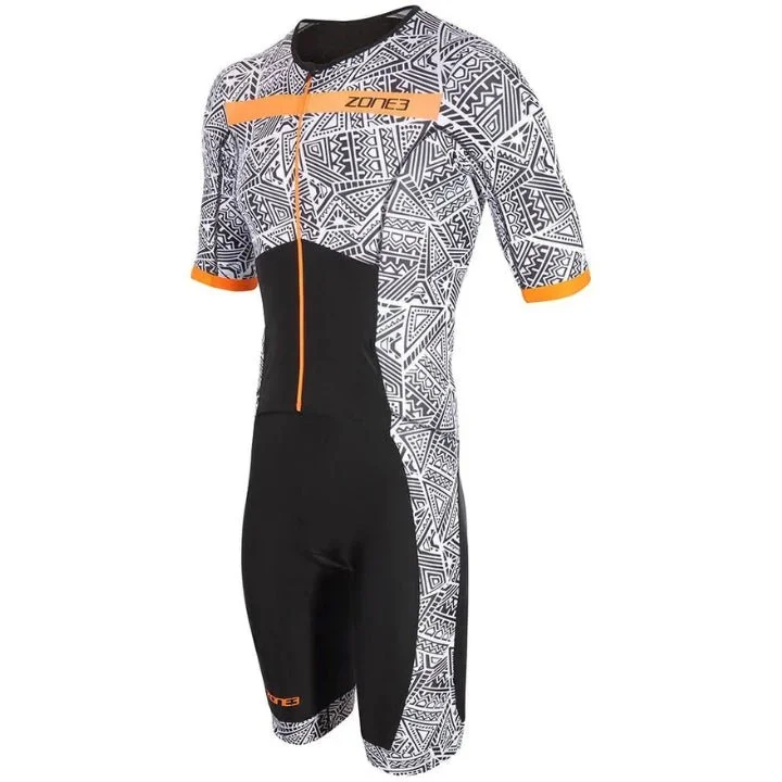 Bike bar guard-Zone3 Kona Speed Men’s Short Sleeve Full Zip Trisuit