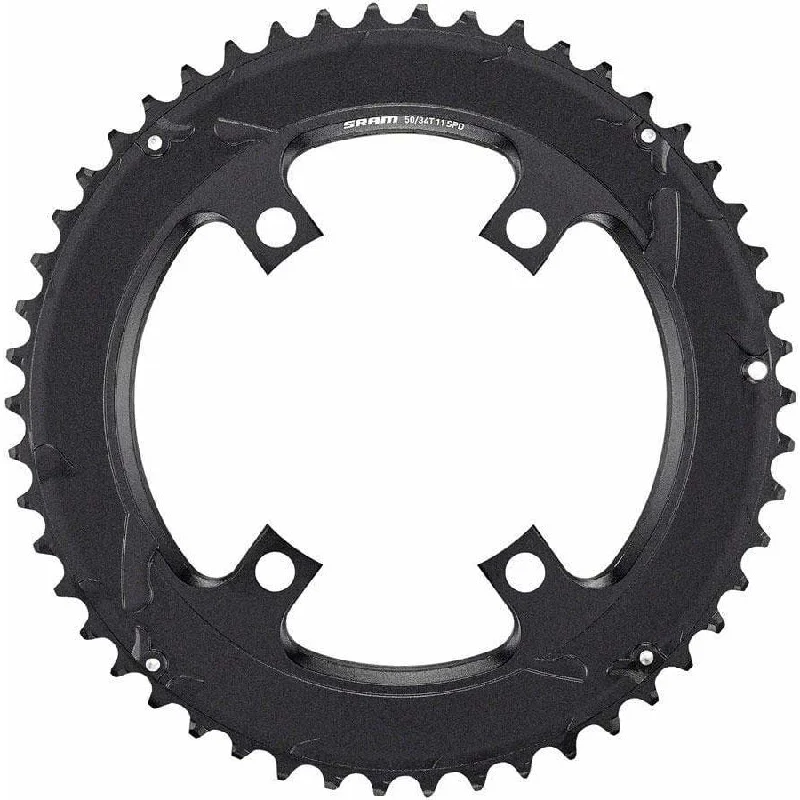 Cycling gloves liner-Road 110mm Asymmetrical Chainring Teeth: 50 Speed: 11 BCD: 110 Bolts: 4 Outer Aluminum Black