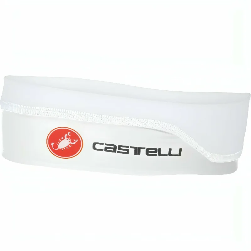 Bike chain liner-Castelli Summer Cycling Headband - White