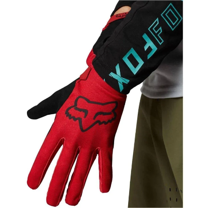 Mountain bike guard-Fox Ranger Full Finger Cycling Gloves - Red