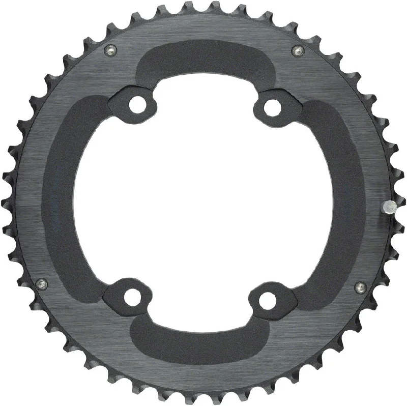 Bicycle derailleur liner-microSHIFT Sword Chainring - 46t 110 Asym BCD Outer ring 2 x 9/10-Speed BLK