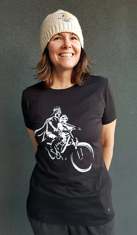 Cycling rain guard-WOMEN'S LUKE and Darth Mac Ride - Short Sleeve T-Shirt