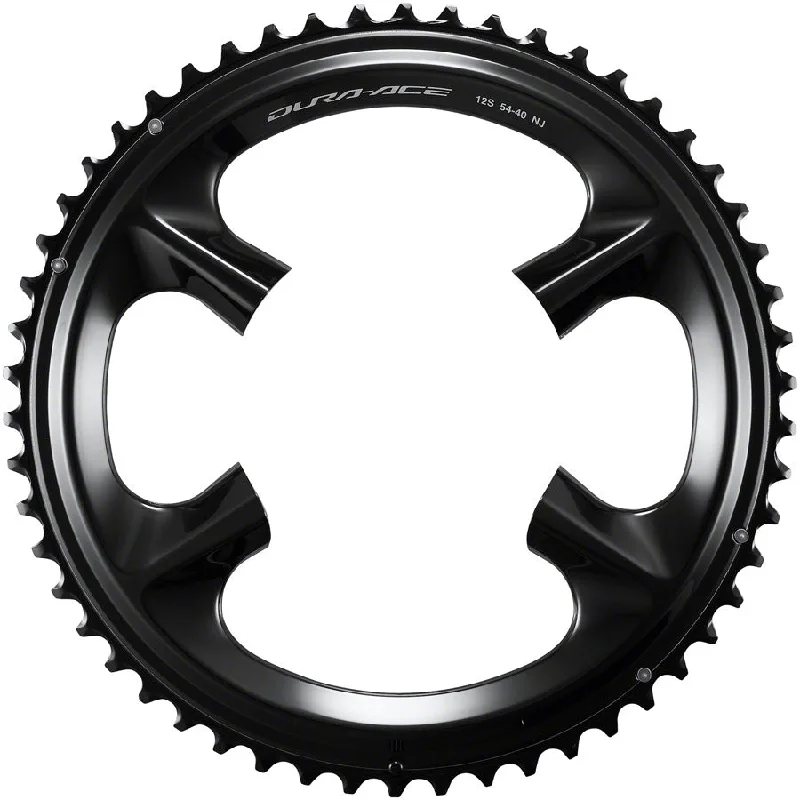 Cycling water guard-Shimano Dura-Ace FC-R9200 12-Speed Chainring - 54t Asymmetric 110 BCD BLK NJ