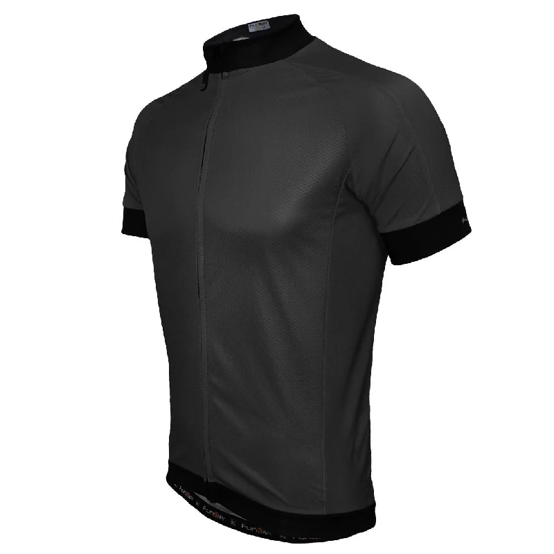 Bicycle gear guard-Funkier Men's Active Short Sleeve Cycling Jersey J930 Black (ANY 2 for $99)