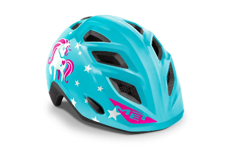 Bicycle gear guard-MET Kid's Helmet Elfo Genio Bue Unicorn