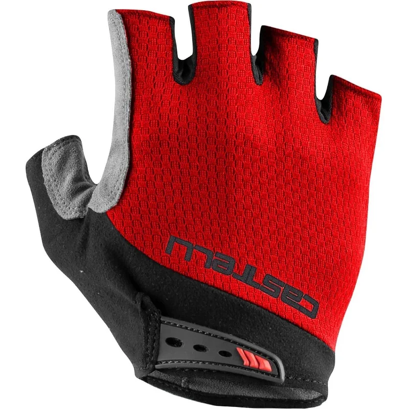 Cycling leg guard-Castelli Entrata V Fingerless Cycling Gloves - Red