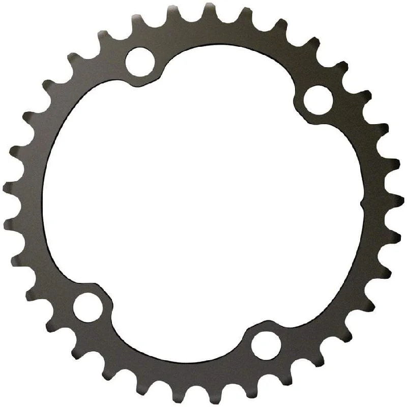 Bicycle fender liner-Force 2x12-Speed Inner Chainring - 33t, 107 BCD, 4-Bolt, Blast Black, For use with 46t Outer