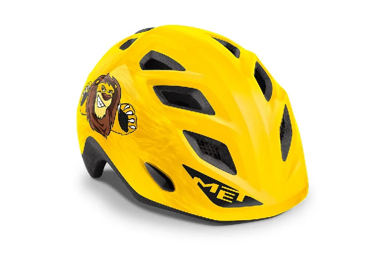 Road bike guard-MET Kid's Helmet Elfo Genio Yellow Lion