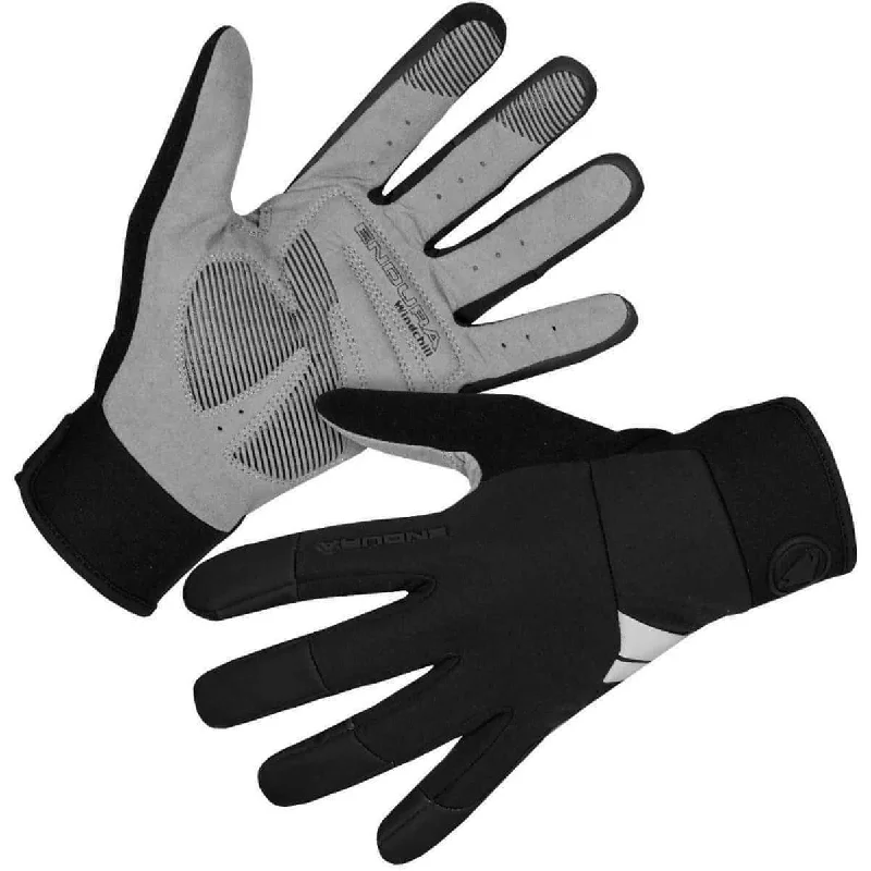 Bicycle tire guard-Endura Windchill Full Finger Cycling Gloves - Black