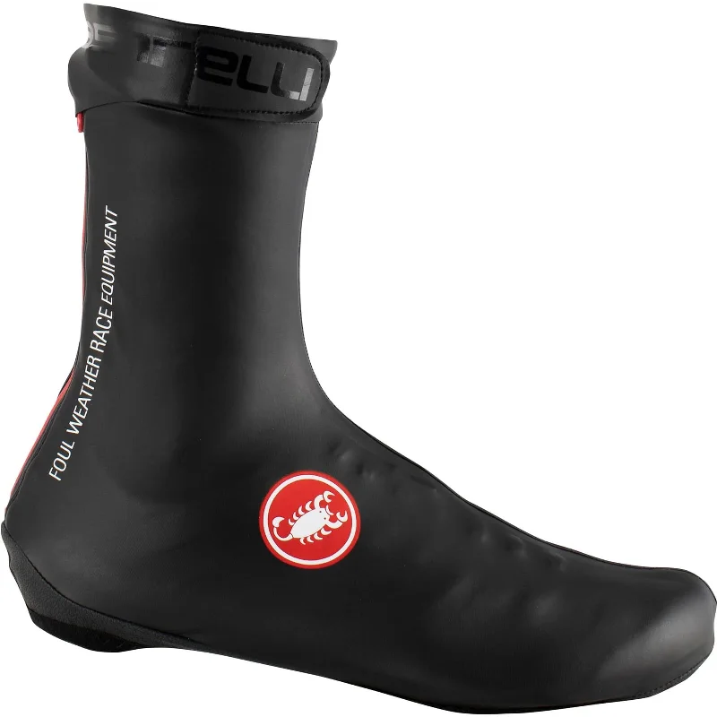 Cycling leg liner-Castelli Pioggia 3 Waterproof Shoe Covers - Black