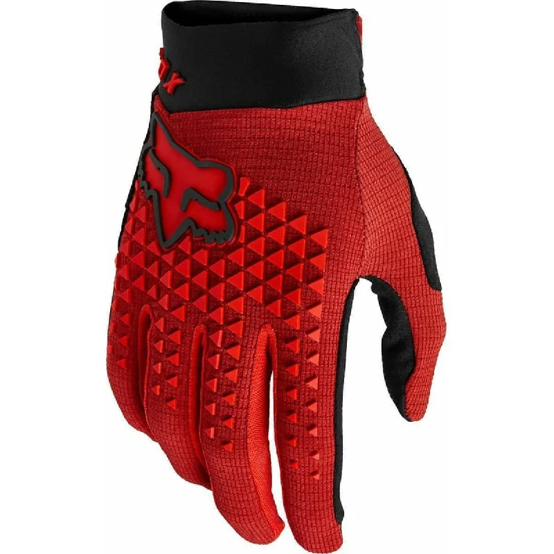 Bicycle chainstay liner-Fox Defend Full Finger Cycling Gloves - Red