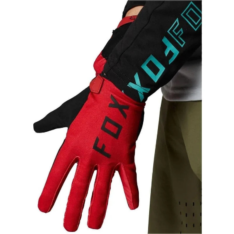 Cycling sleeve liner-Fox Ranger Gel Full Finger Cycling Gloves - Red