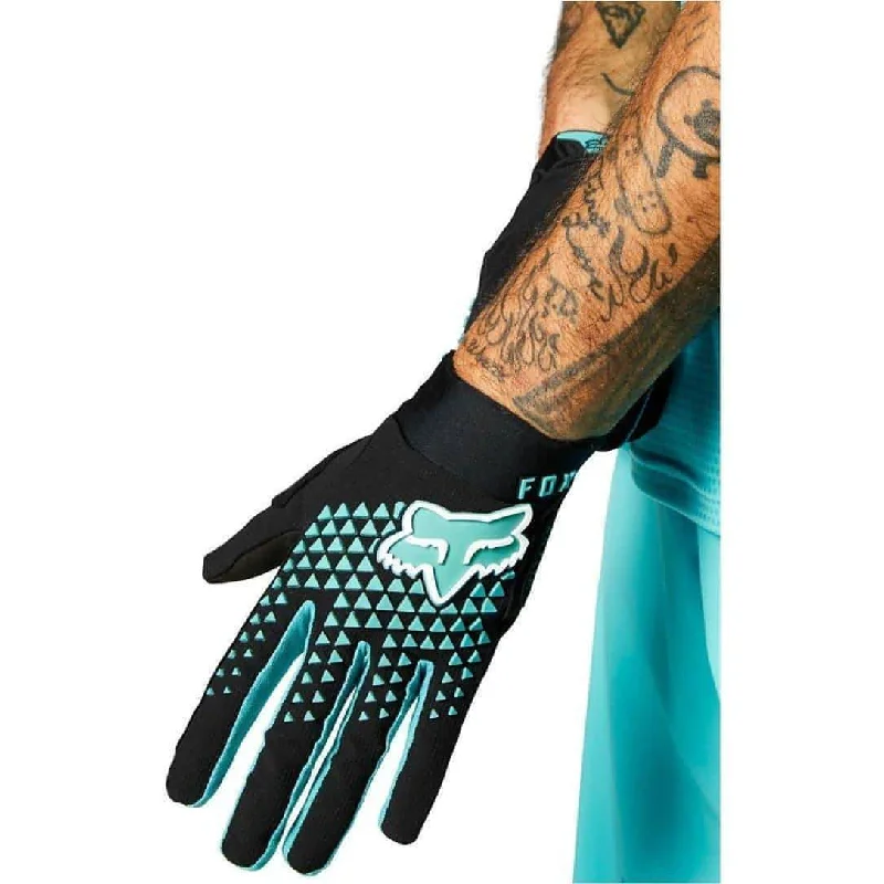 Road bike liner-Fox Defend Full Finger Cycling Gloves - Teal