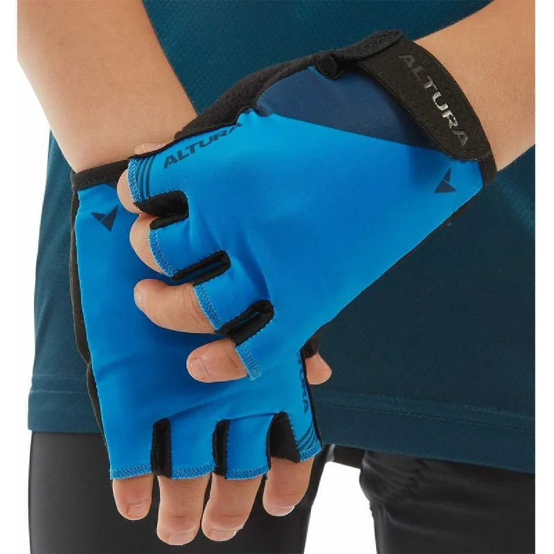 Bicycle light guard-Altura Airstream Fingerless Junior Cycling Gloves - Blue