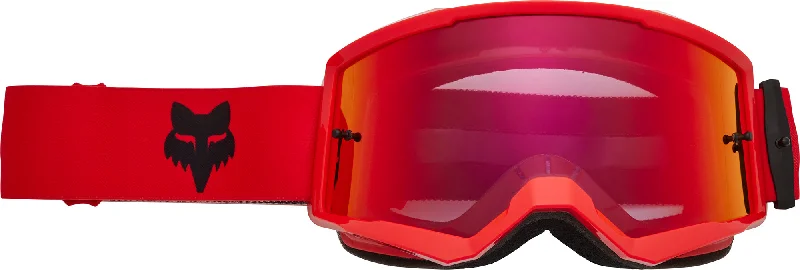 Bicycle chain liner-Fox Mirrored Lens Cycling Goggles - Red