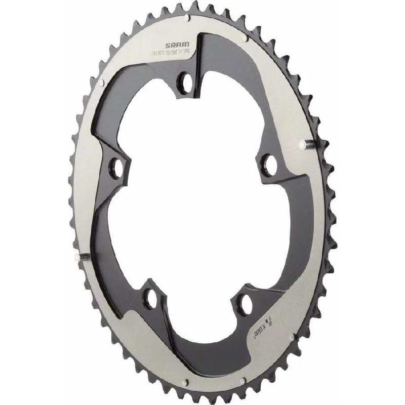 Mountain bike guard-Red 22 53T 130mm BCD YAW Chainring Gray Hidden Non-Hidden Bolt Use 39T